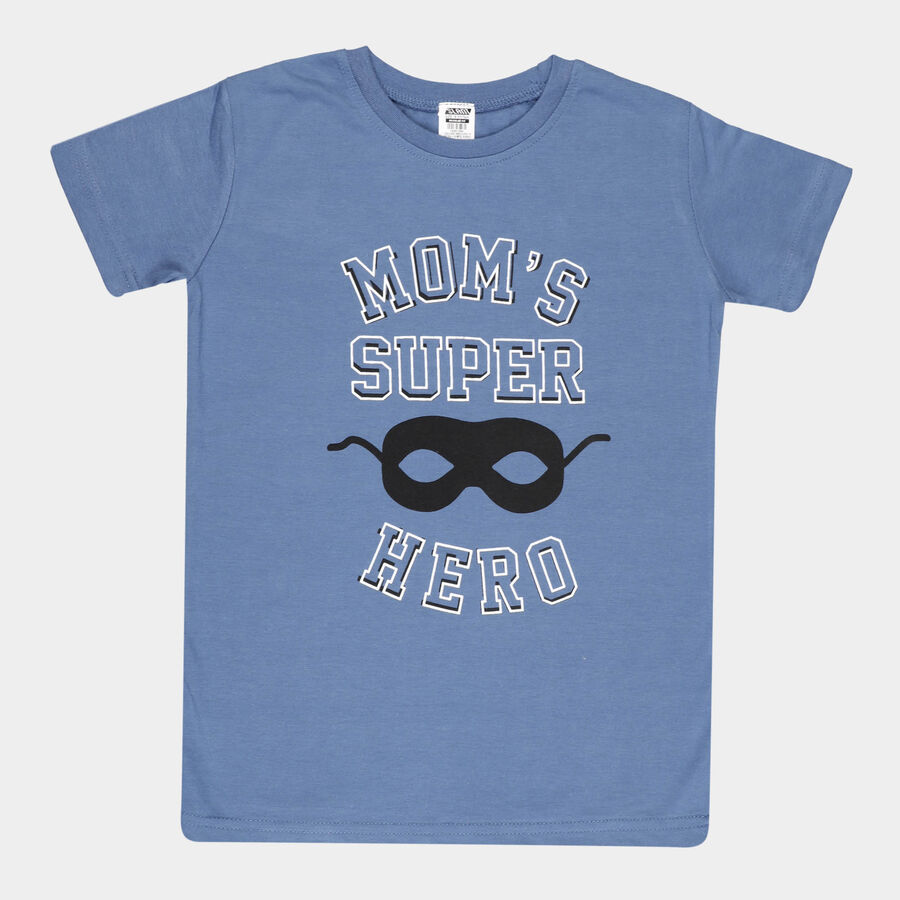 Boys T-Shirt, मध्यम नीला, large image number null
