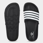 Men's Black Striped Slip-On Sliders, Black, small