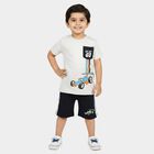 Boys Light Grey Knit Baba Suit, Ecru Melange, small