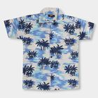 Boys' Bright Sky Blue Cotton Regular Collar Casual Shirt, Royal Blue, small image number null