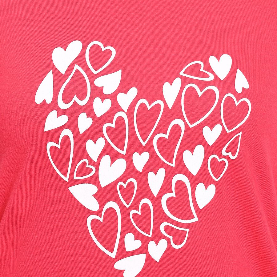 Ladies' Round Neck T-Shirt, Coral, large image number null