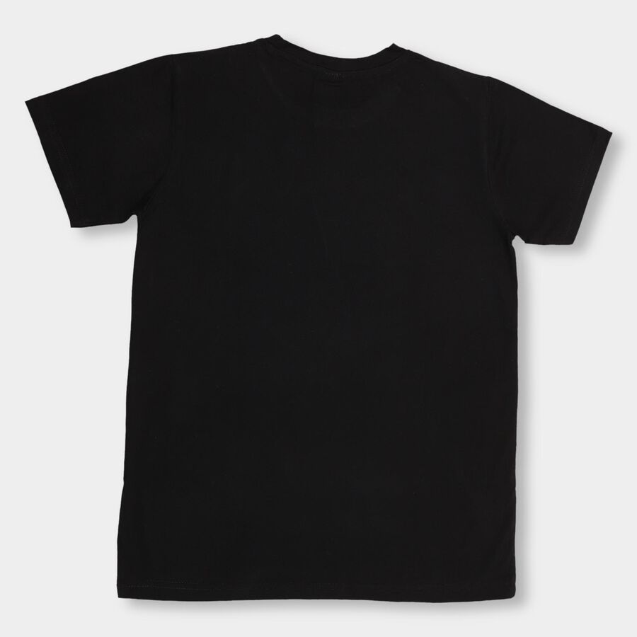 Boys' Half Sleeves T-Shirt, Black, large image number null