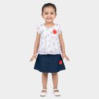 Girls Light Blue Round Neck Co-ord Set Upper and Bottom Set, हल्का नीला, small