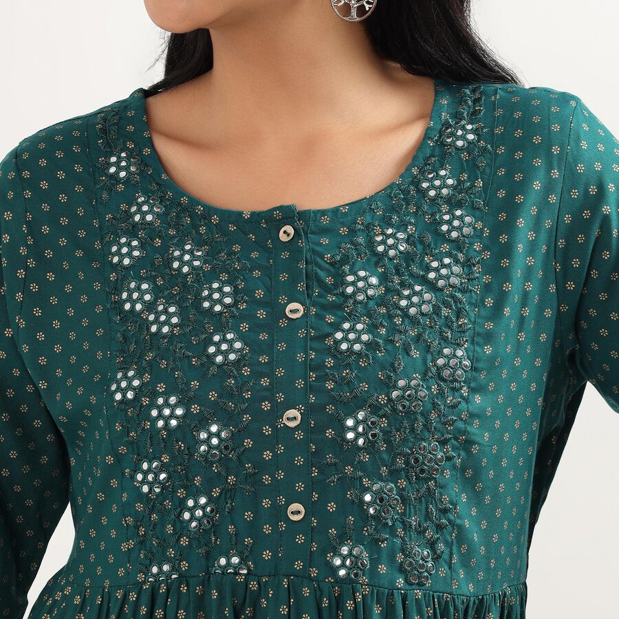 Ladies' Kurti, गहरा हरा, large image number null