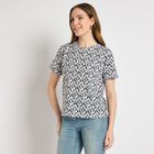 Ladies' Round Neck T-Shirt , Black, small