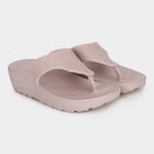 Women's Pink Wedge Slip-On Flip-Flops, Pink, small