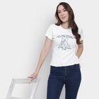 Ladies' Round Neck T-Shirt, Off White, small