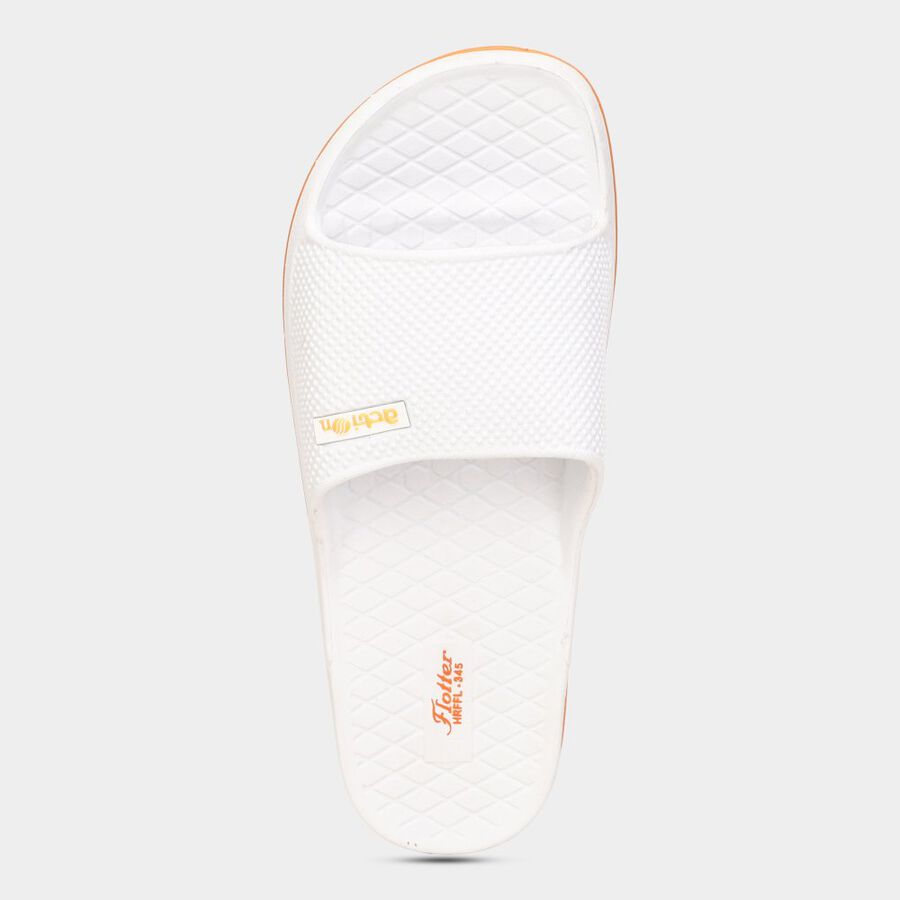 Mens Slider Flip Flops, White, large image number null