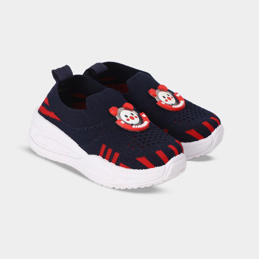 Boys' Navy Blue Slip-On Sneakers, नेवी ब्लू, large