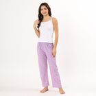 Women's Lavender Star Printed Full-Length Pyjama, Lilac, small image number null