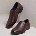 Men's Brown Slip-On Loafer Formal Shoes, Brown, small