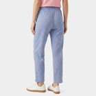 Women's Light Blue Straight Fit Strawberry Printed Drawstring Pyjama, Light Blue, small