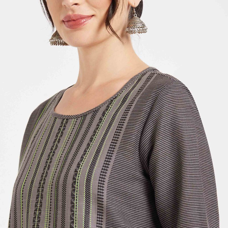 Printed Kurta, Dark Grey, large image number null