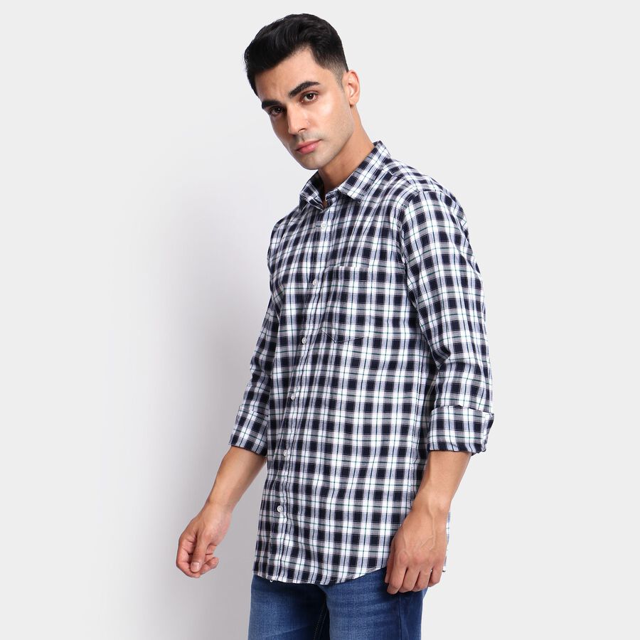 Men's Casual Shirt, गहरा हरा, large image number null