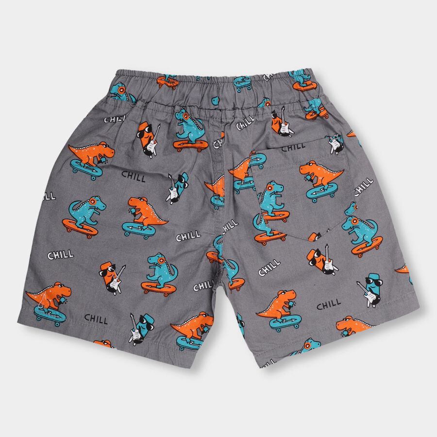 Boys' 100% Cotton Bermudas, Light Grey, large image number null