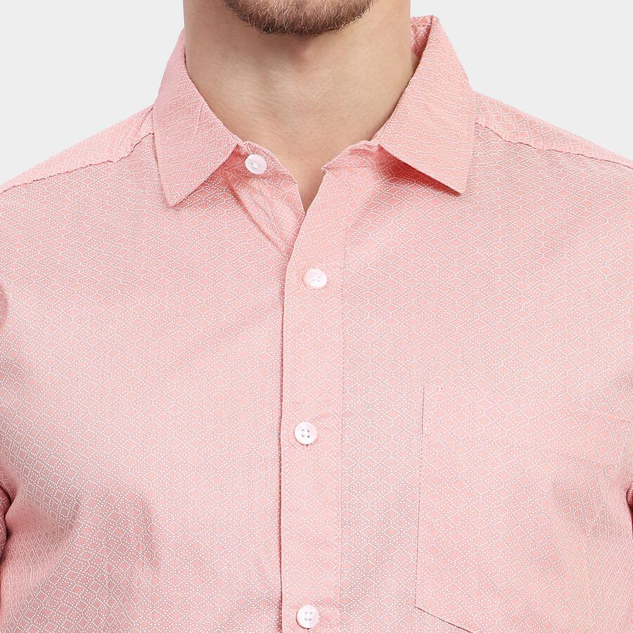 Men's 100% Cotton Casual Shirt, Pink, large image number null