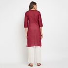 Ladies' 100% Cotton Kurta, मरून, small image number null