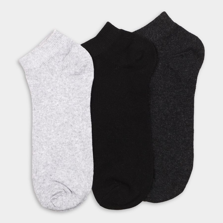 Men's Socks (Pack of 3), चारकोल, large
