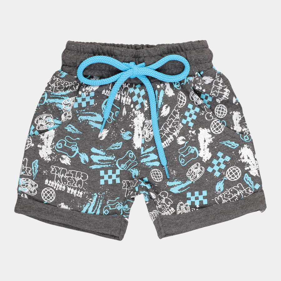 Boys All Over Print Bermuda, Charcoal, large image number null