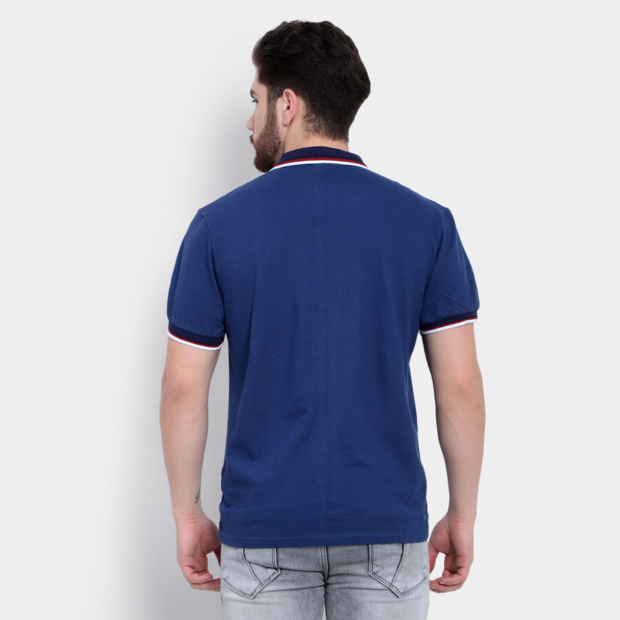 Solid Polo Shirt, Navy Blue, large image number null