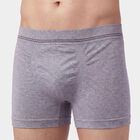 Men's Grey Slim Fit Melange Trunks, हल्का ग्रे, small