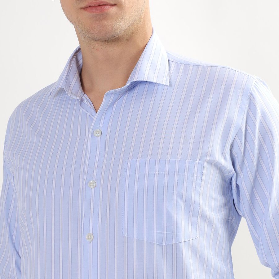Men's Light Blue Cut Away Collar Formal Shirt, Light Blue, large image number null