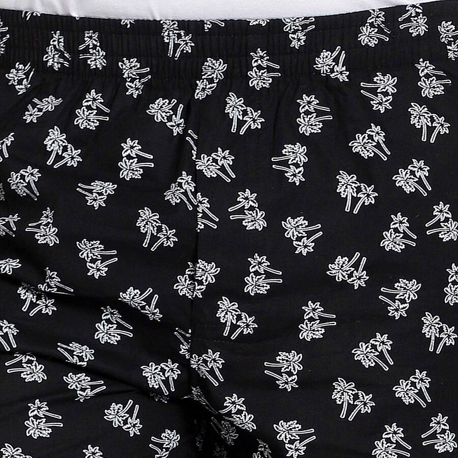 Cotton Printed Inner Elastic Boxers, Black, large image number null