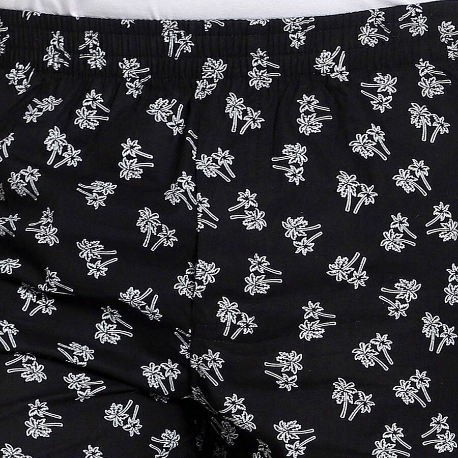 Cotton Printed Inner Elastic Boxers, Black, large image number null
