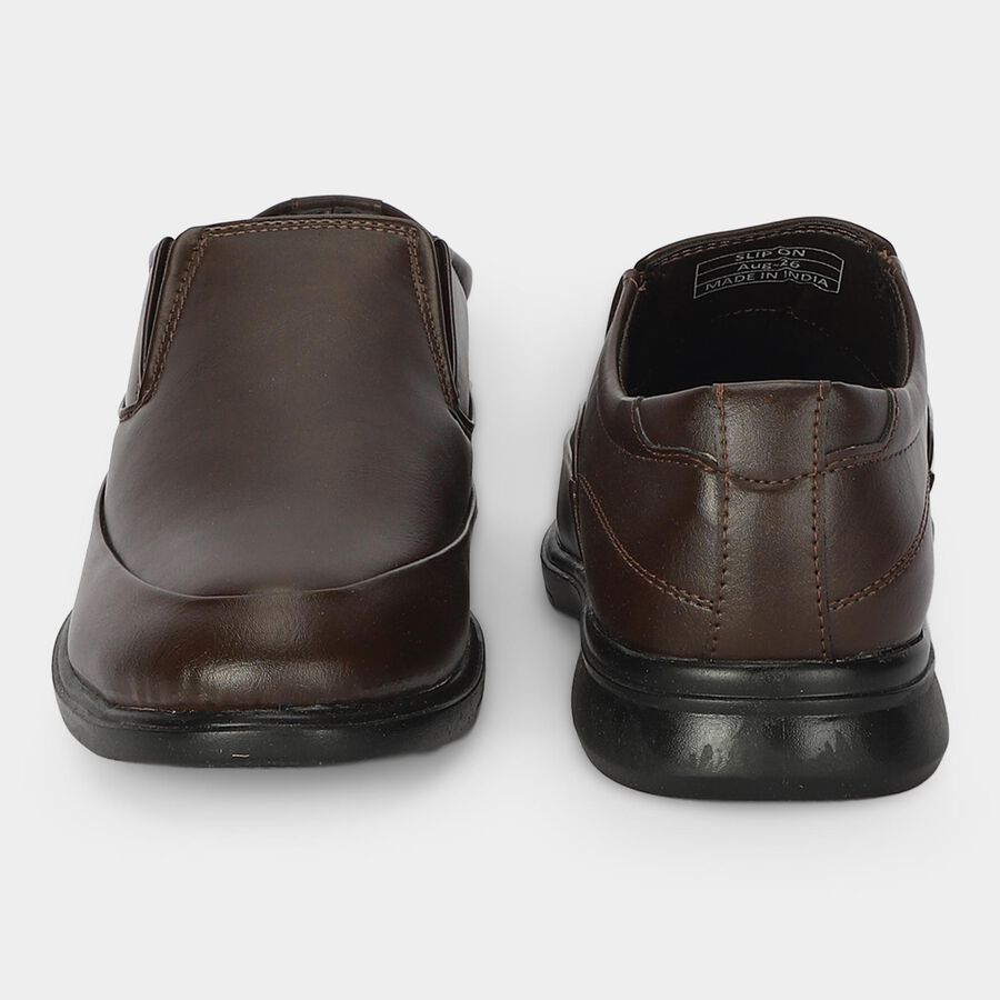 Men's Brown Slip-On Loafer Formal Shoes, Brown, large