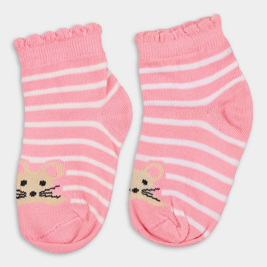 Girls' Socks (Pack of 2), Pink, large image number null