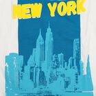 Boys White Round Neck Casual Boys T-Shirt, सफ़ेद, small