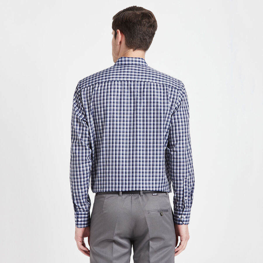 Checks Formal Shirt, Navy Blue, large image number null
