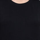 Solid Round Neck T-Shirt, Black, small image number null