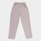 Boys Light Dusty Lavender Regular Fit Drawstring Trousers, Light Grey, small image number null