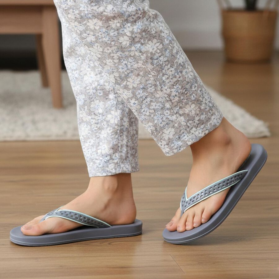 Ladies' Slipper, Grey, large