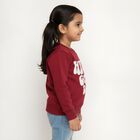 Girls' Sweatshirt, मरून, small image number null