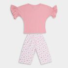 Girls' 100% Cotton Capri Set , Light Pink, small image number null