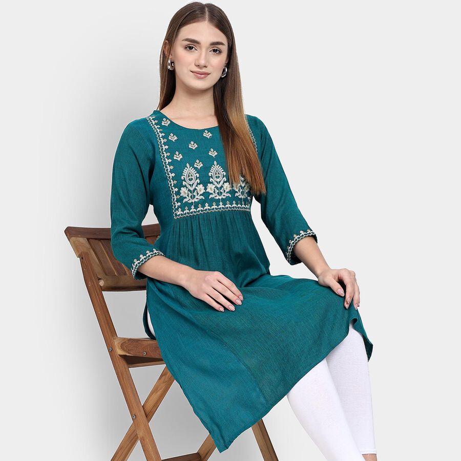 Ladies' Kurta , Dark Green, large image number null