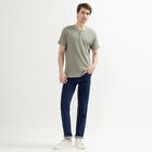 Women's Deep Midnight Navy Blue Straight Fit Classic Jeans, Mid Blue, small image number null