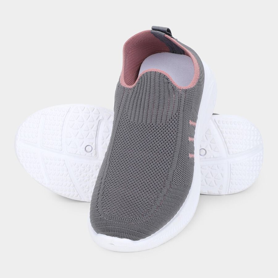 Women's Muted Charcoal Grey Slip-On Casual Sneakers, Grey, large