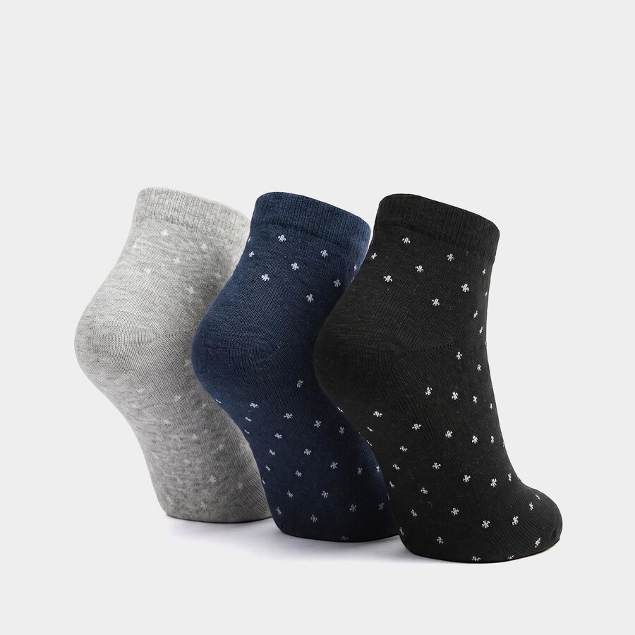 Women's Assorted Regular Fit Dotted Pack of 3 Socks, Assorted, large