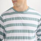 Men's Muted Sage Green Crew Neck Casual T-Shirt, एक्वा, small image number null