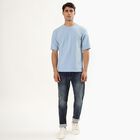 Men's Round Neck Half Sleeves T-Shirt, Sky Blue, small image number null