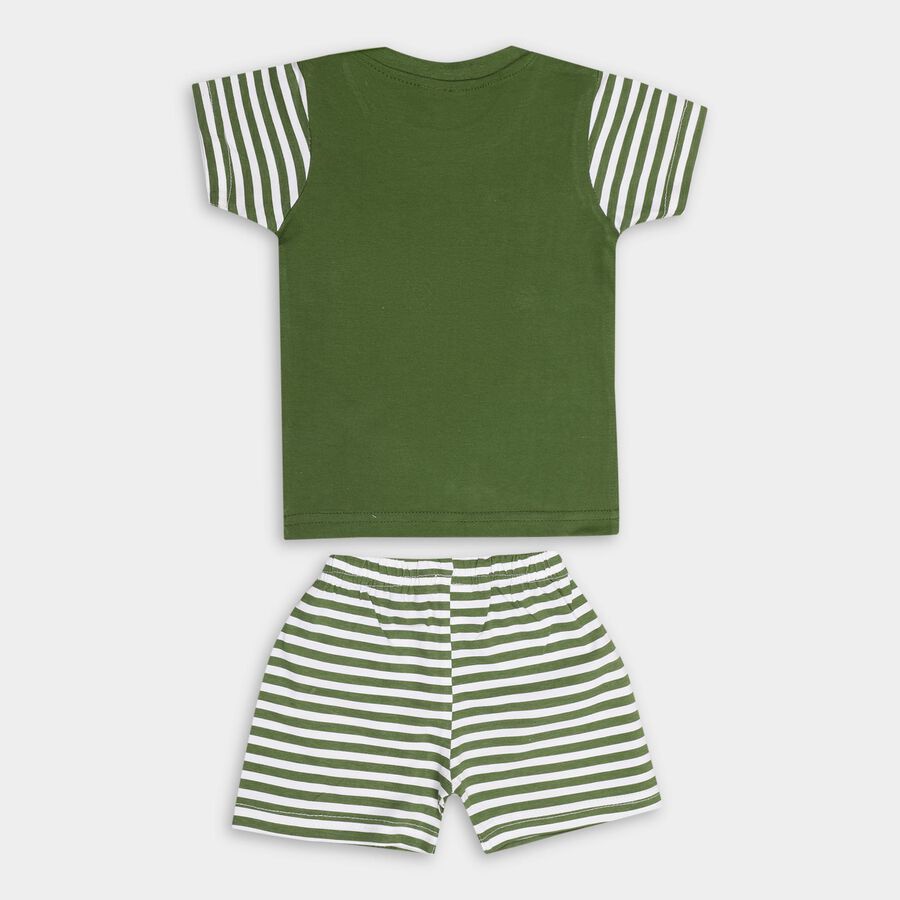 Infant Boys' 100% Cotton Baba Suit, ओलिव, large