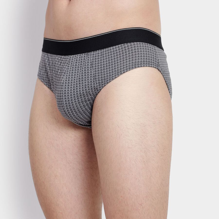 Men's 100% Cotton Briefs, Dark Grey, large image number null