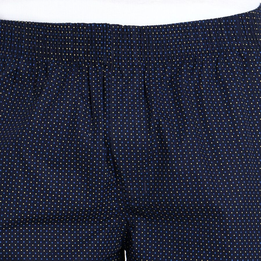 Men's 100% Cotton Boxers, Navy Blue, large image number null