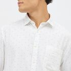 Men's White Cotton Classic Casual Shirt, White, small image number null