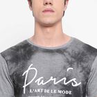 Printed Round Neck T-Shirt, Melange Mid Grey, small image number null