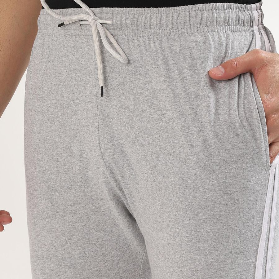 Men's Light Grey Regular Fit Printed Bermuda Shorts, Melange Mid Grey, large image number null