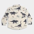Boys Off-White Cotton Full Sleeve Classic Casual Shirt, ऑफ व्हाइट, small image number null